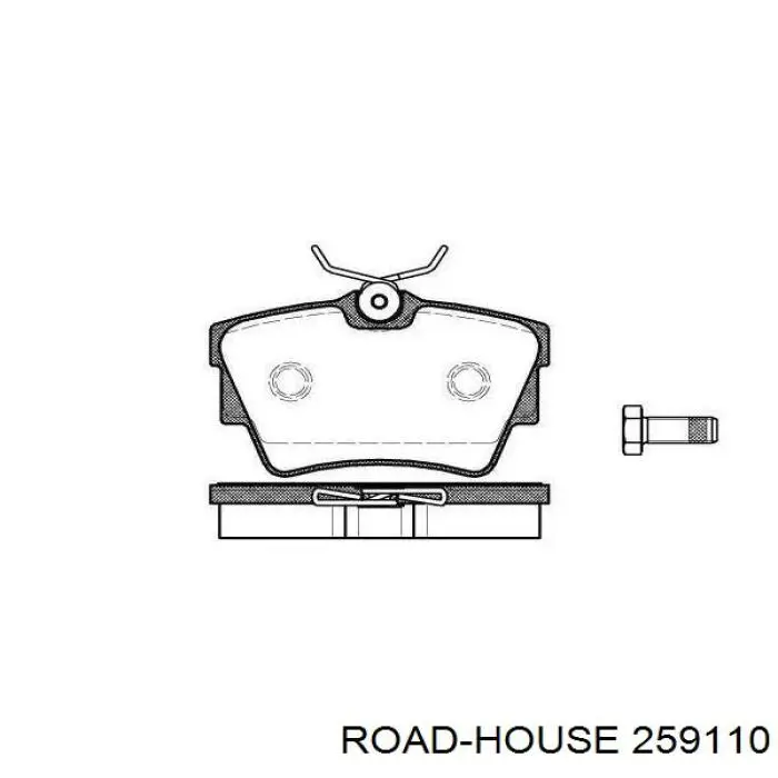 Задние тормозные колодки 259110 Road House