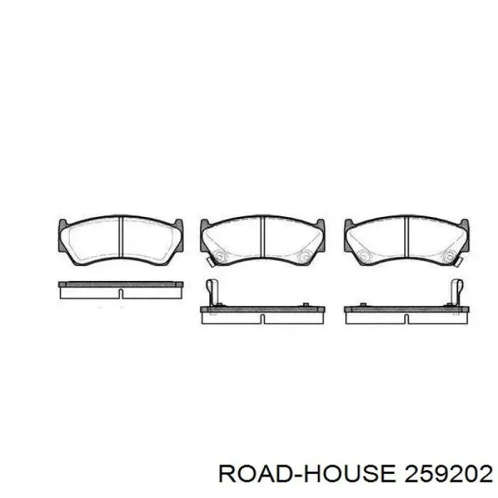 259202 Road House передние тормозные колодки