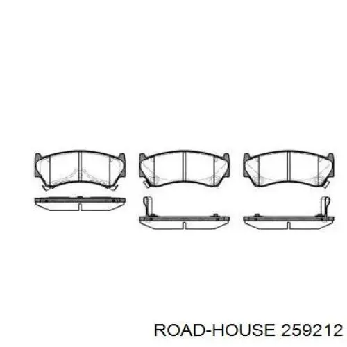 Передние тормозные колодки 259212 Road House