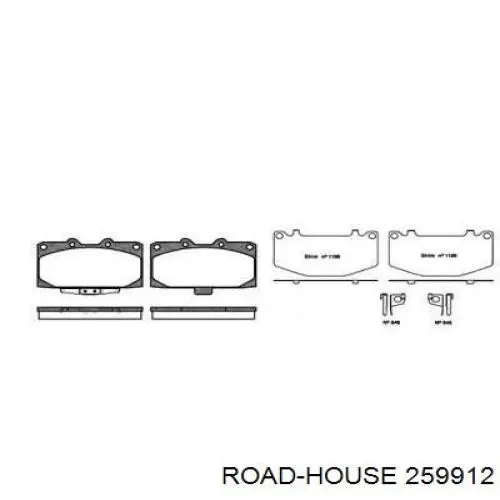 Передние тормозные колодки 259912 Road House