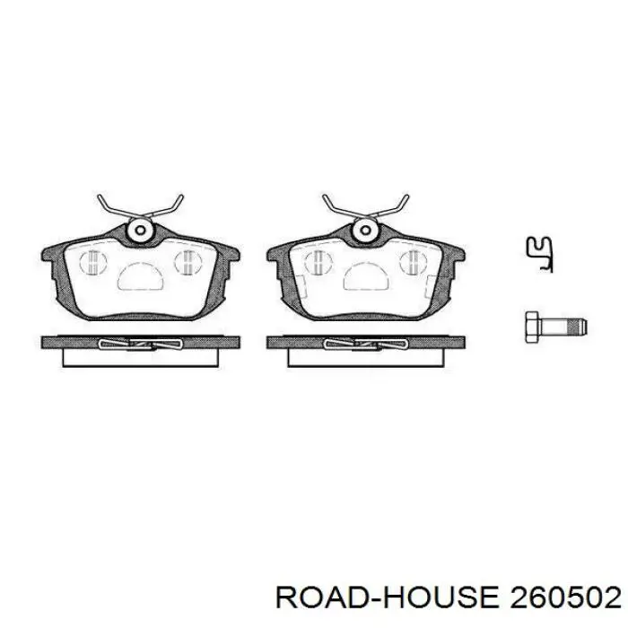 Задние тормозные колодки 260502 Road House