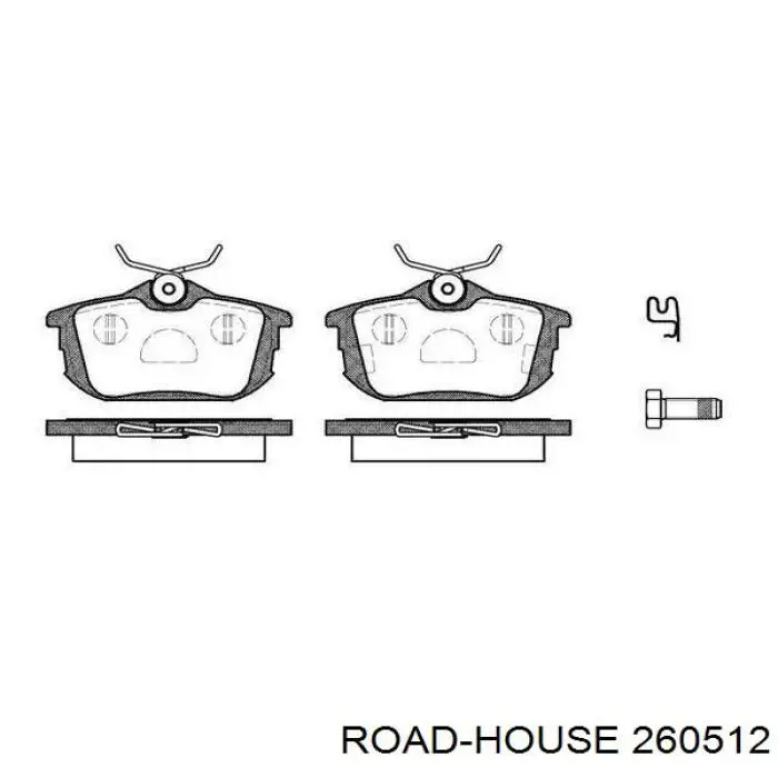 Задние тормозные колодки 260512 Road House