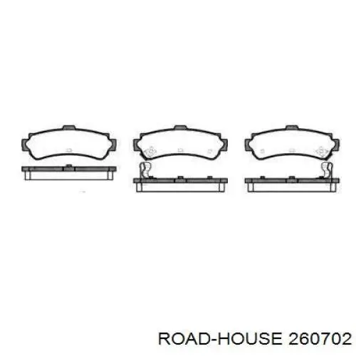 260702 Road House колодки тормозные задние дисковые