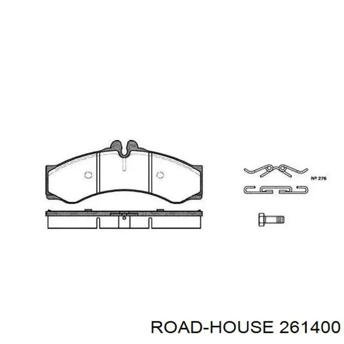 Передние тормозные колодки 261400 Road House