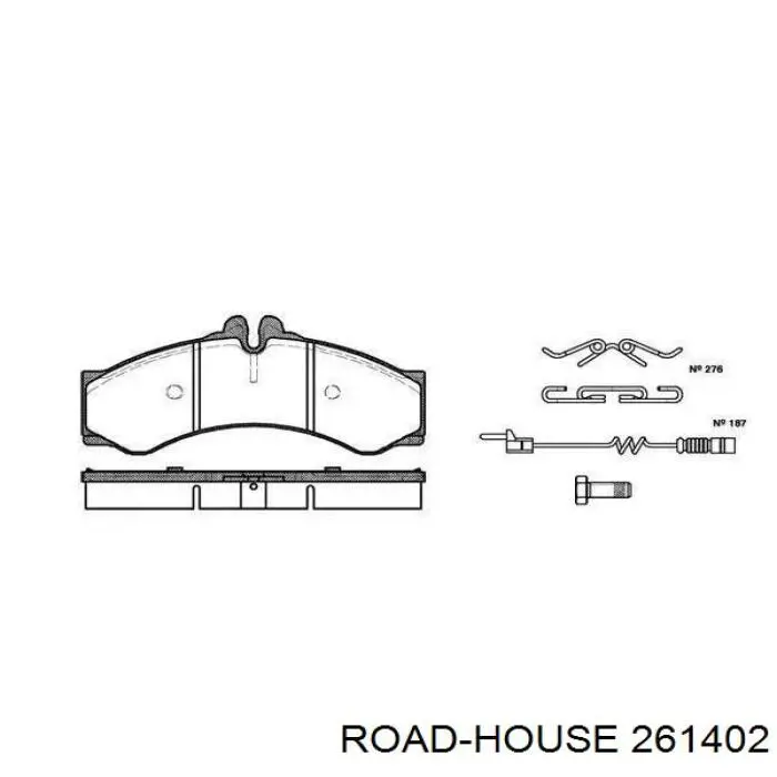 Передние тормозные колодки 261402 Road House