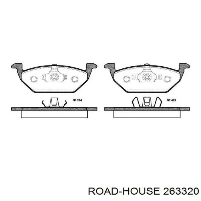 Передние тормозные колодки 263320 Road House