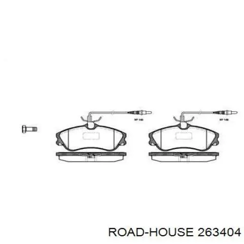 Передние тормозные колодки 263404 Road House