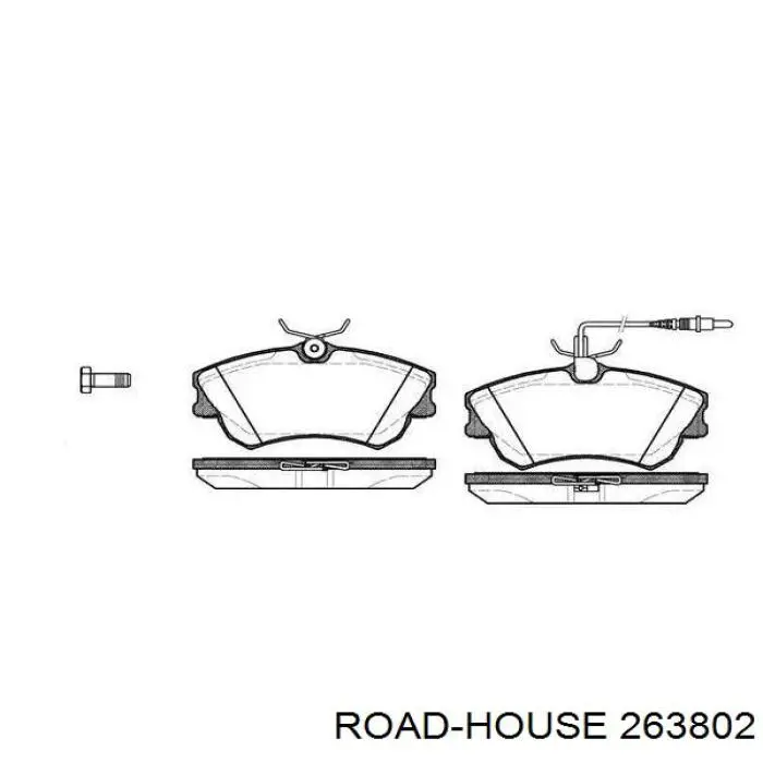 Передние тормозные колодки 263802 Road House