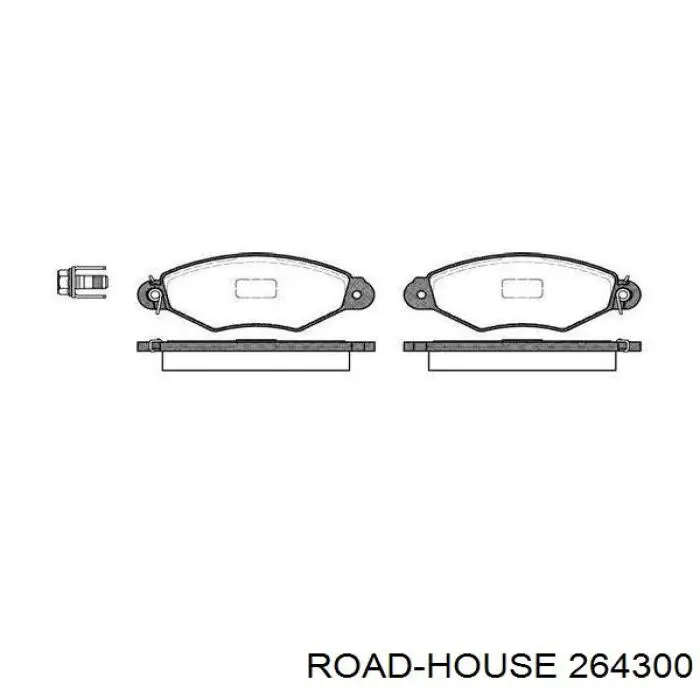 Передние тормозные колодки 264300 Road House