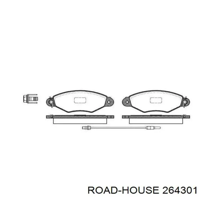 Передние тормозные колодки 264301 Road House