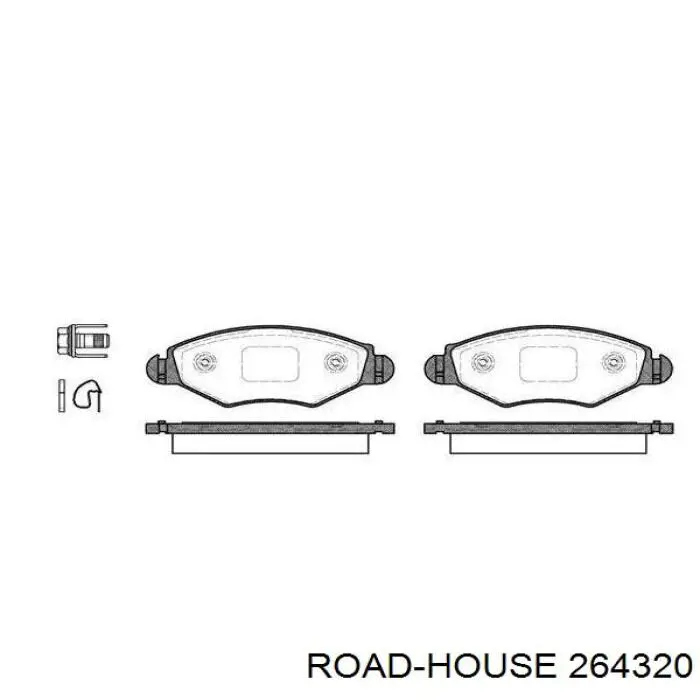 Передние тормозные колодки 264320 Road House