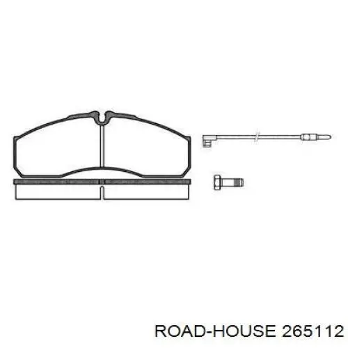 Передние тормозные колодки 265112 Road House