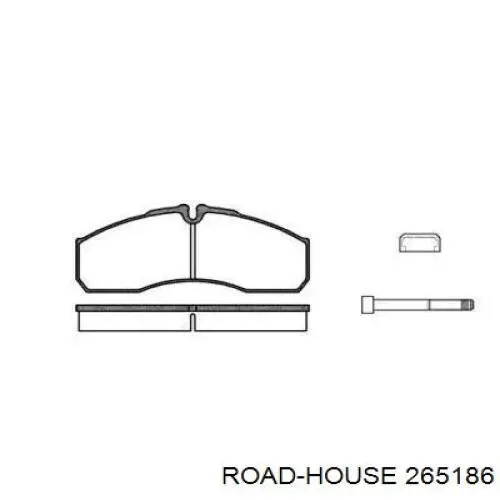 Передние тормозные колодки 265186 Road House