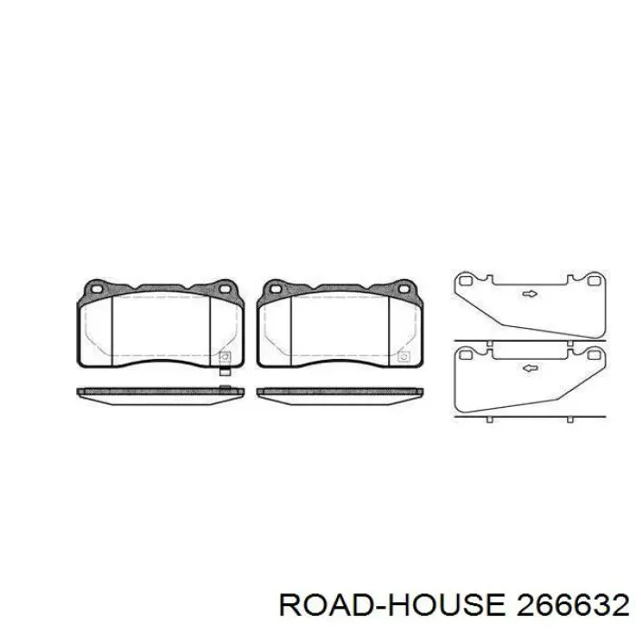 266632 Road House колодки тормозные передние дисковые