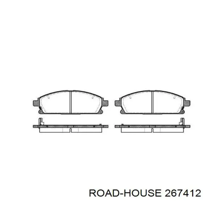 Передние тормозные колодки 267412 Road House