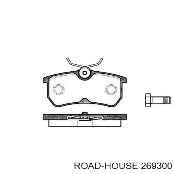 Задние тормозные колодки 269300 Road House