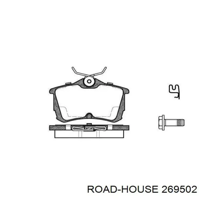 Задние тормозные колодки 269502 Road House