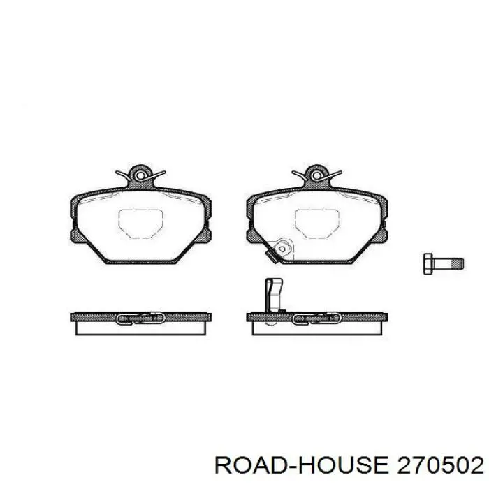 Передние тормозные колодки 270502 Road House