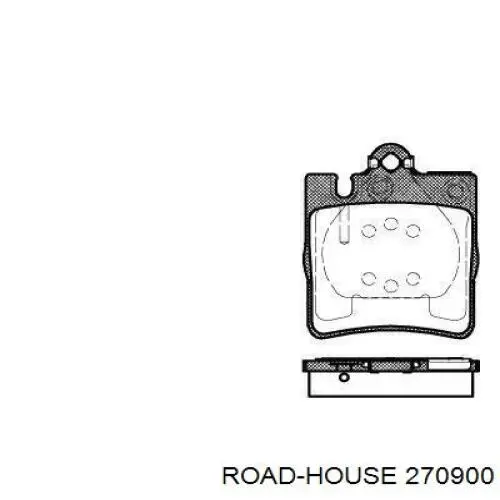 Задние тормозные колодки 270900 Road House