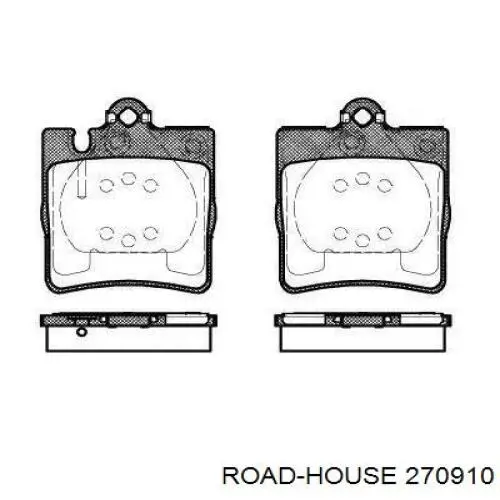 Задние тормозные колодки 270910 Road House