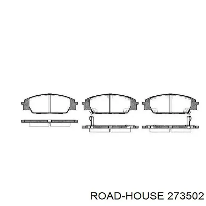 273502 Road House колодки тормозные передние дисковые