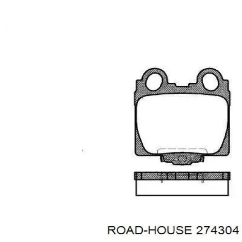 Задние тормозные колодки 274304 Road House