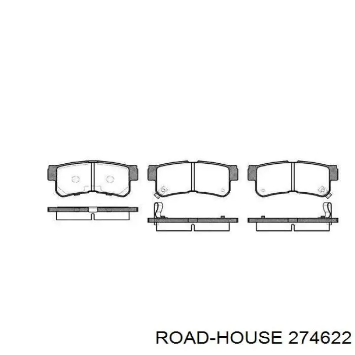 Задние тормозные колодки 274622 Road House