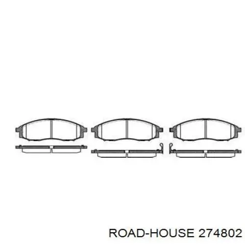 Передние тормозные колодки 274802 Road House