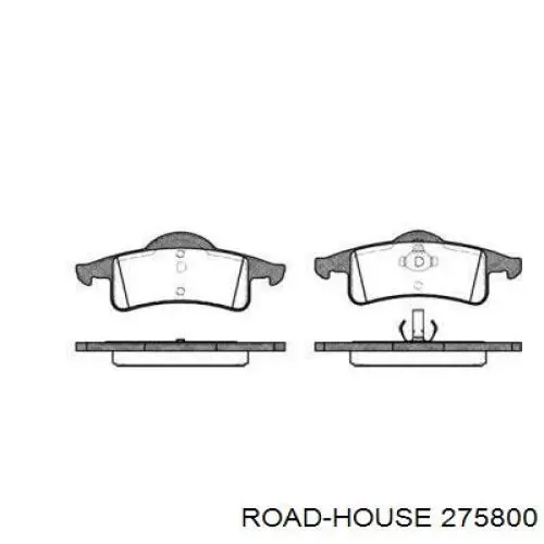 Задние тормозные колодки 275800 Road House