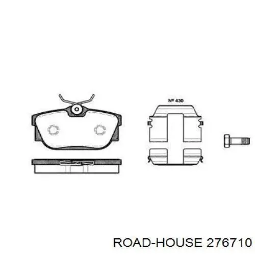 Задние тормозные колодки 276710 Road House