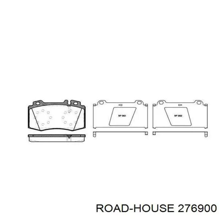 Передние тормозные колодки 276900 Road House