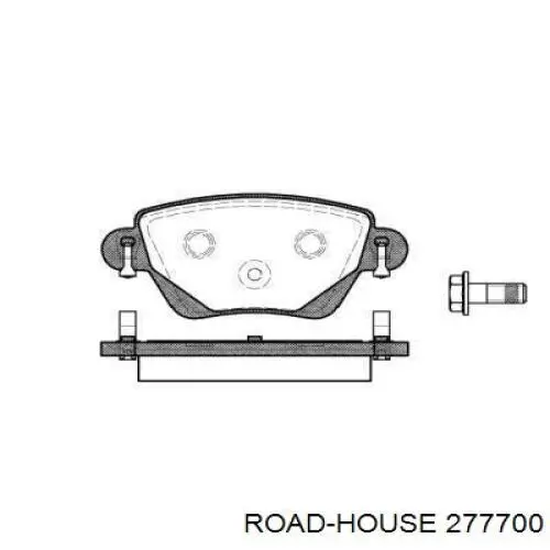 Pastillas de freno traseras 277700 Road House