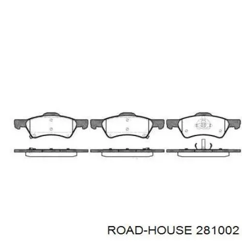 Передние тормозные колодки 281002 Road House