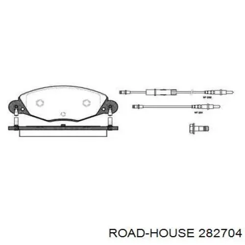 Передние тормозные колодки 282704 Road House