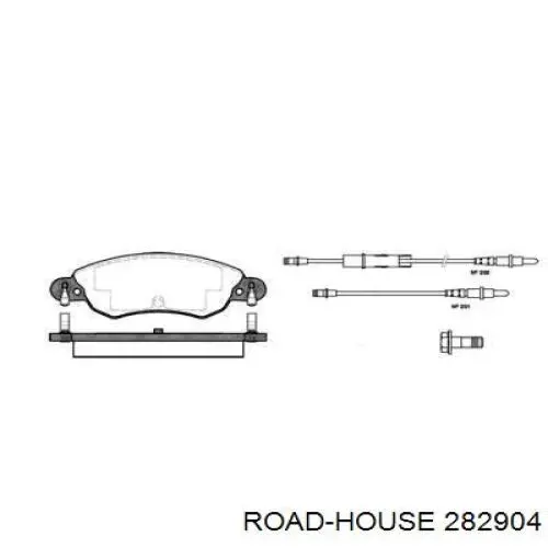 Передние тормозные колодки 282904 Road House