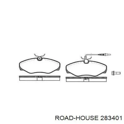 Передние тормозные колодки 283401 Road House