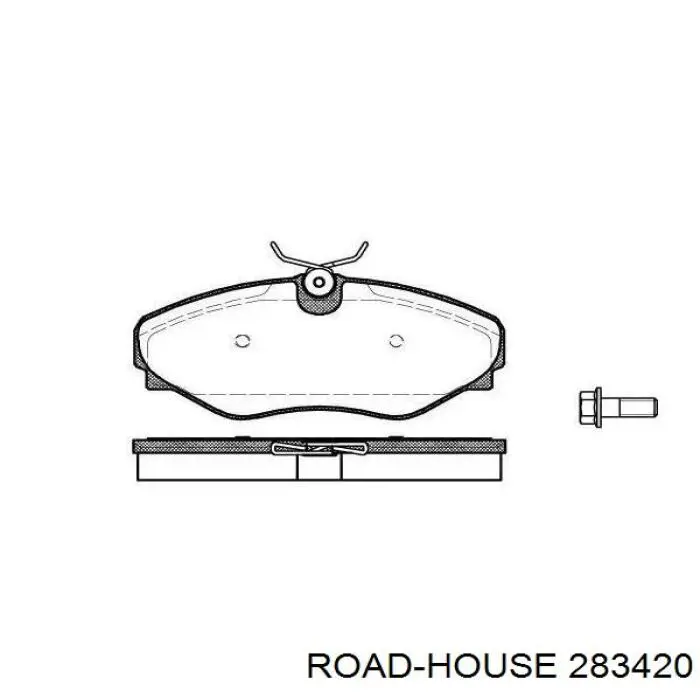 Передние тормозные колодки 283420 Road House