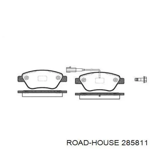 Колодки гальмівні передні, дискові 285811 Road House