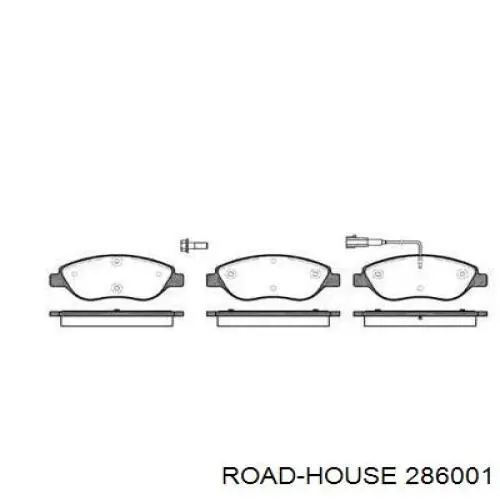 286001 Road House колодки тормозные передние дисковые