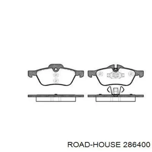 Передние тормозные колодки 286400 Road House