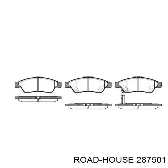 Передние тормозные колодки 287501 Road House