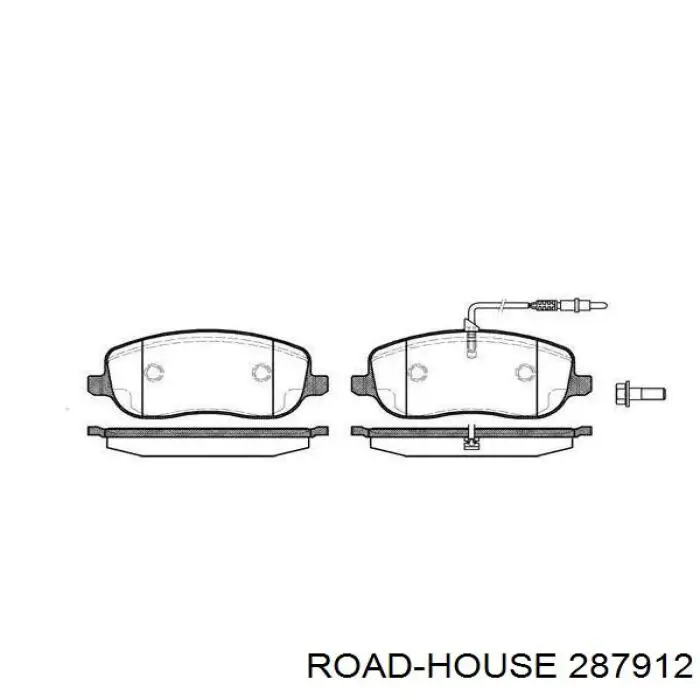 Передние тормозные колодки 287912 Road House