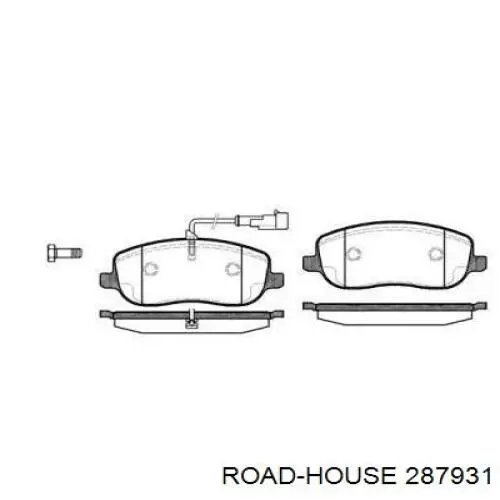 Передние тормозные колодки 287931 Road House