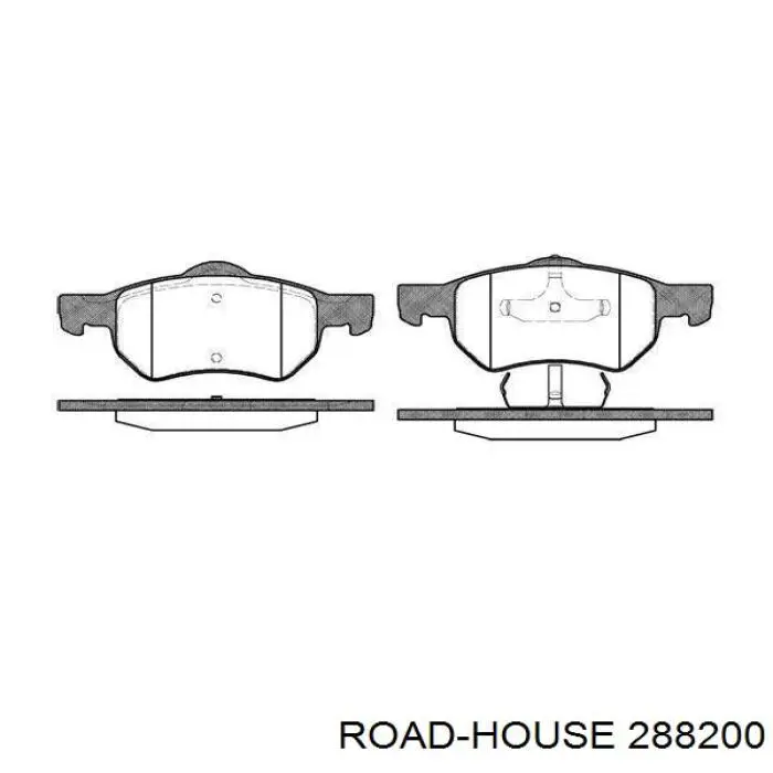 Передние тормозные колодки 288200 Road House