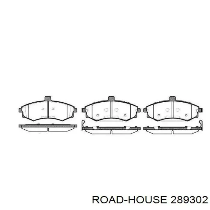 289302 Road House колодки тормозные передние дисковые