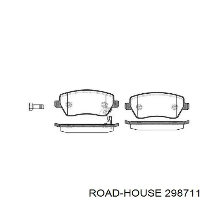 298711 Road House колодки тормозные передние дисковые