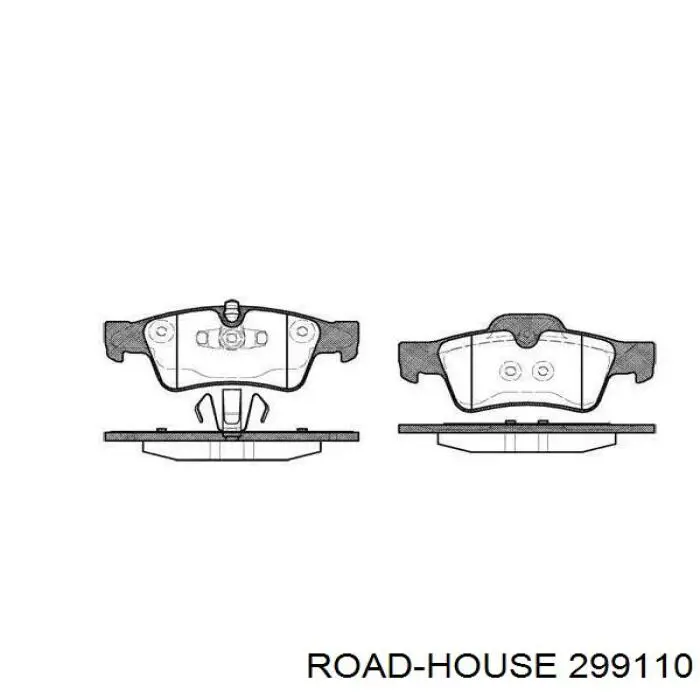 Колодки тормозные задние дисковые Road House 299110