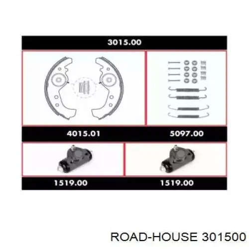 Задние барабанные колодки 301500 Road House