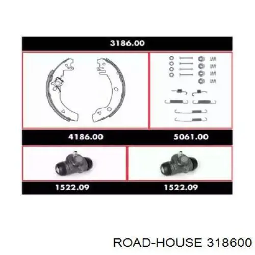 Задние барабанные колодки 318600 Road House