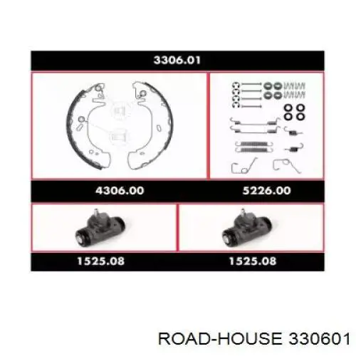 Задние барабанные колодки 330601 Road House